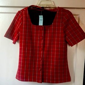 Ann Taylor plaid top MP